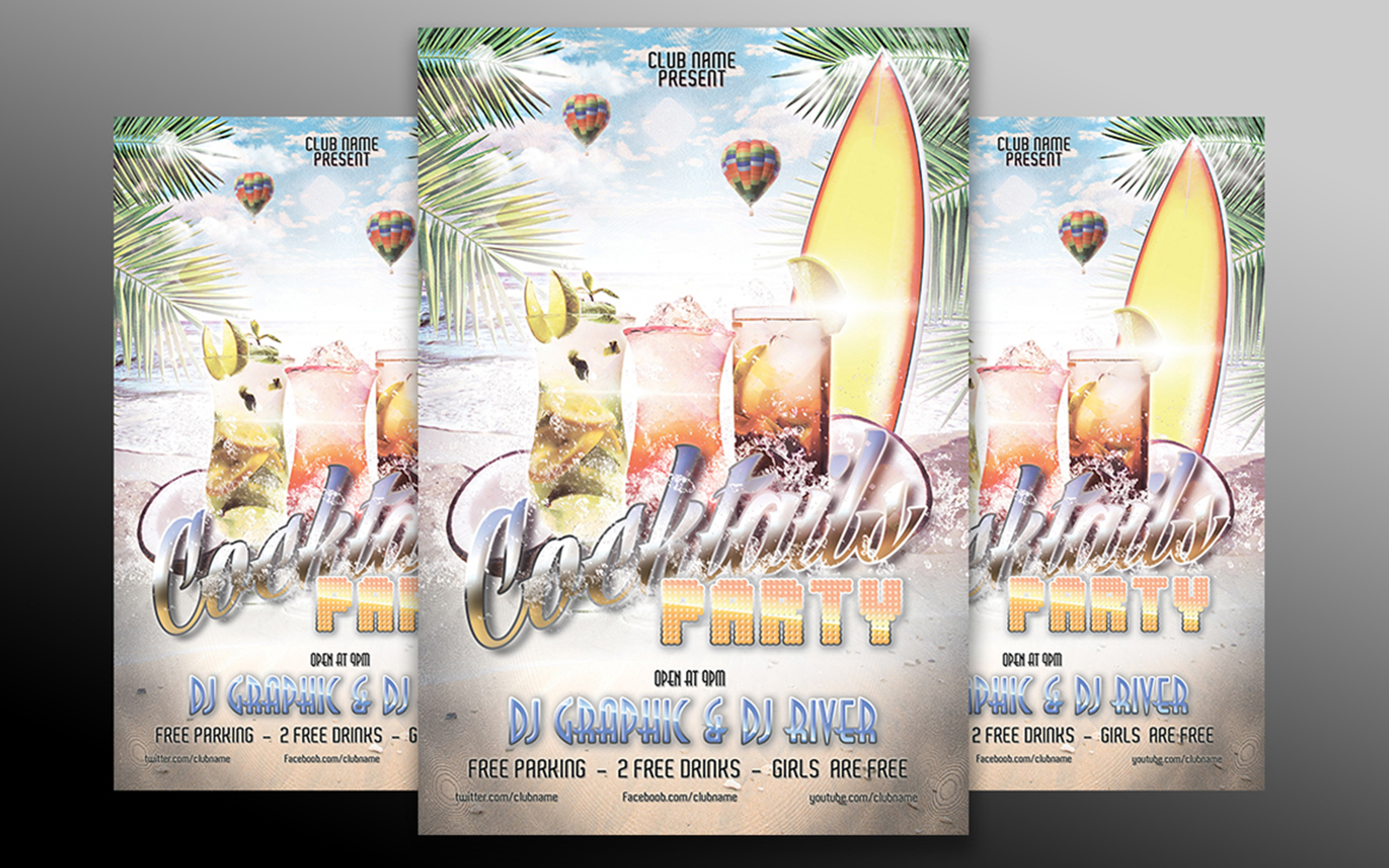 Cocktail Party Flyer  Template
