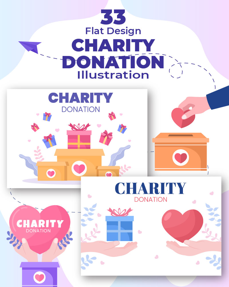 33 Charity Donation via Volunteer Illustration