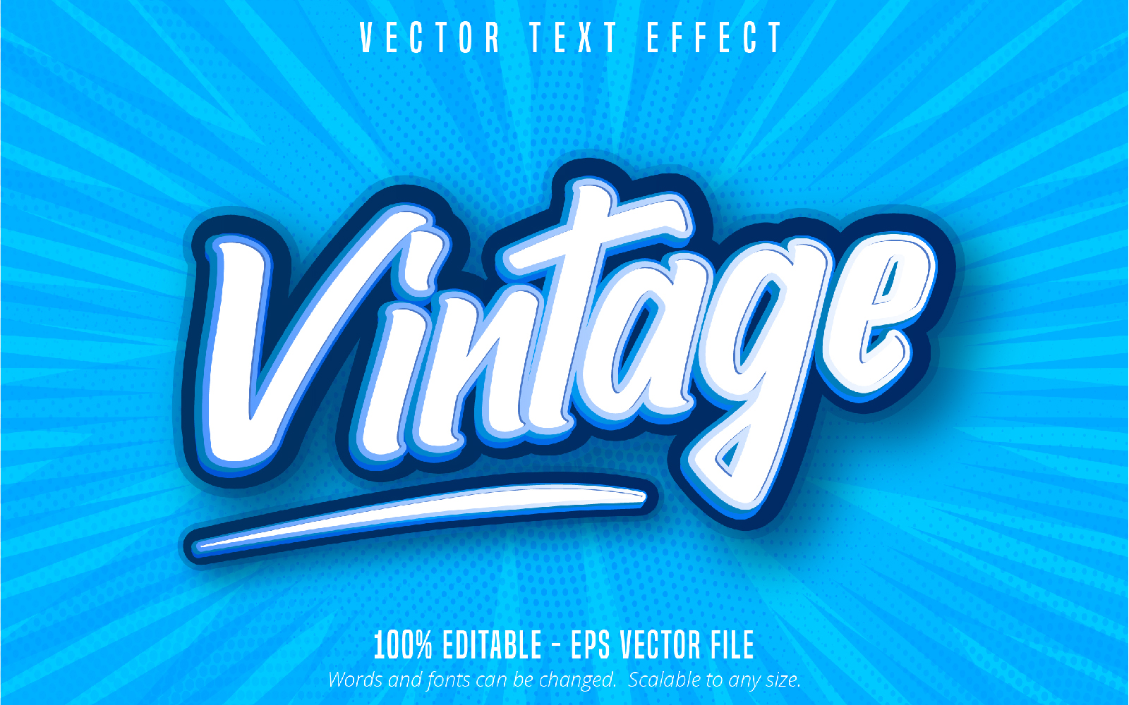 Vintage - Editable Text Effect, Cartoon Text Style, Graphics Illustration