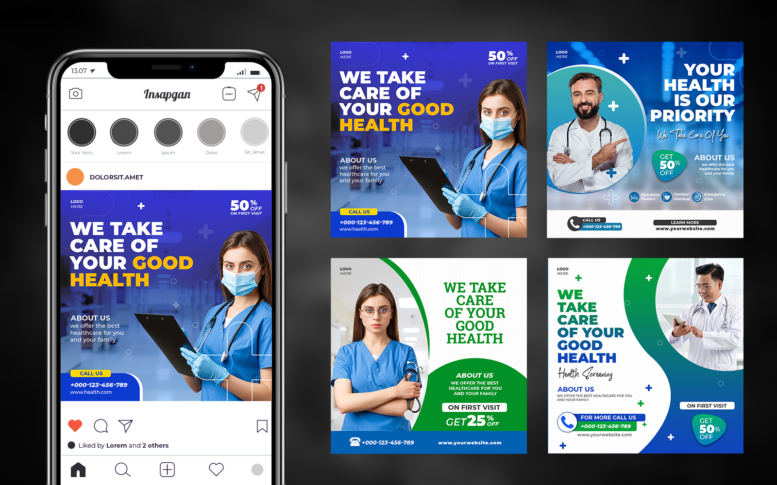 Healthcare Social Media Post design