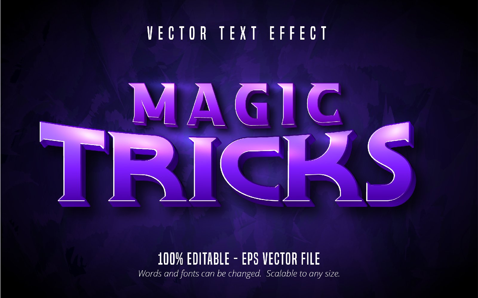 Magic Tricks - Editable Text Effect, Purple Cartoon And Comic Text Style, Graphics Illustration