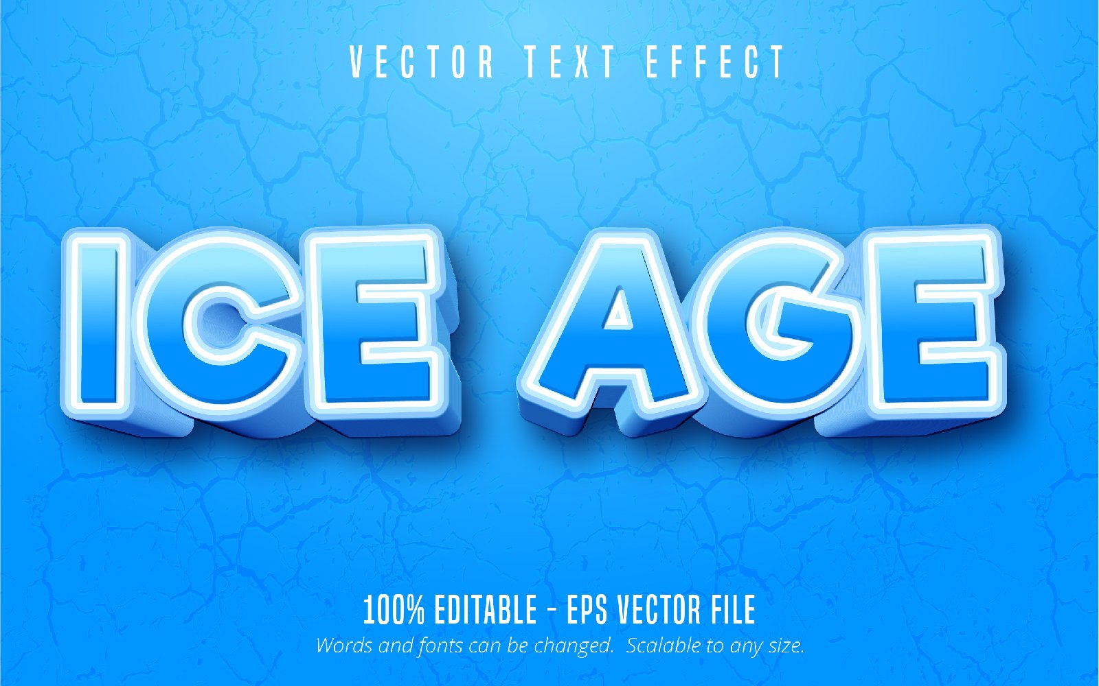 Ice Age - Editable Text Effect, Cartoon And Comic Text Style, Graphics Illustration