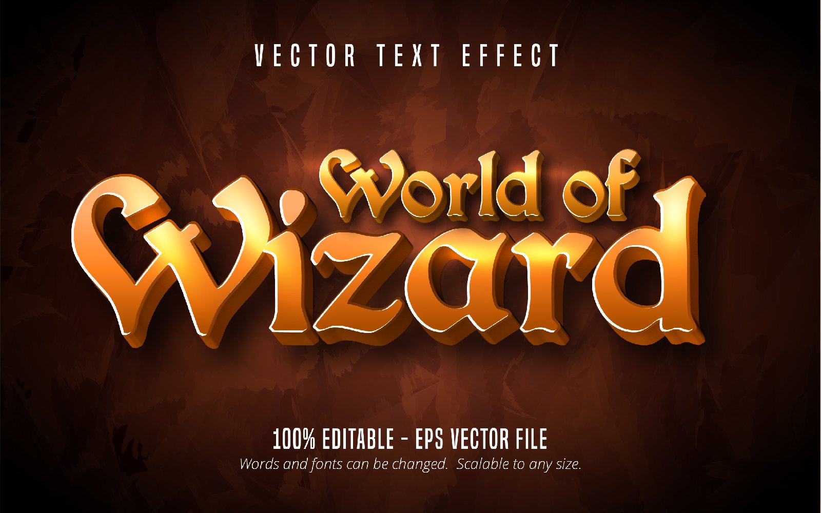 World Of Wizard - Editable Text Effect, Comic And Cartoon Text Style, Graphics Illustration