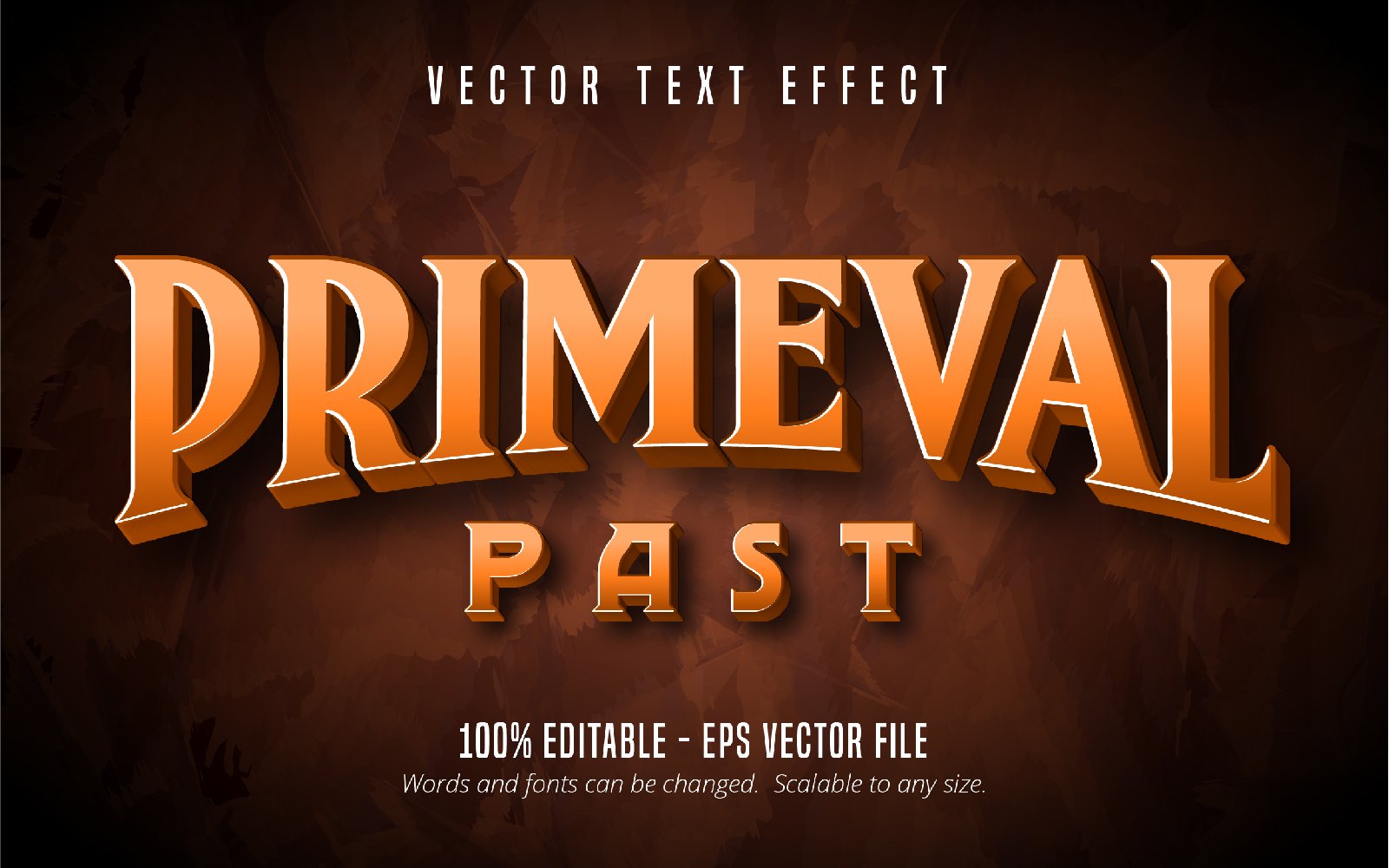 Primeval Past - Editable Text Effect, Comic And Cartoon Text Style, Graphics Illustration