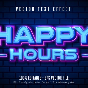 Hours Neon Illustrations Templates 221773