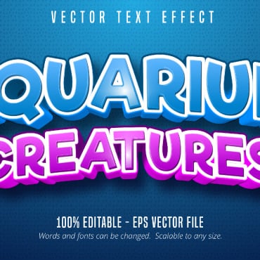 Creatures Typography Illustrations Templates 221775