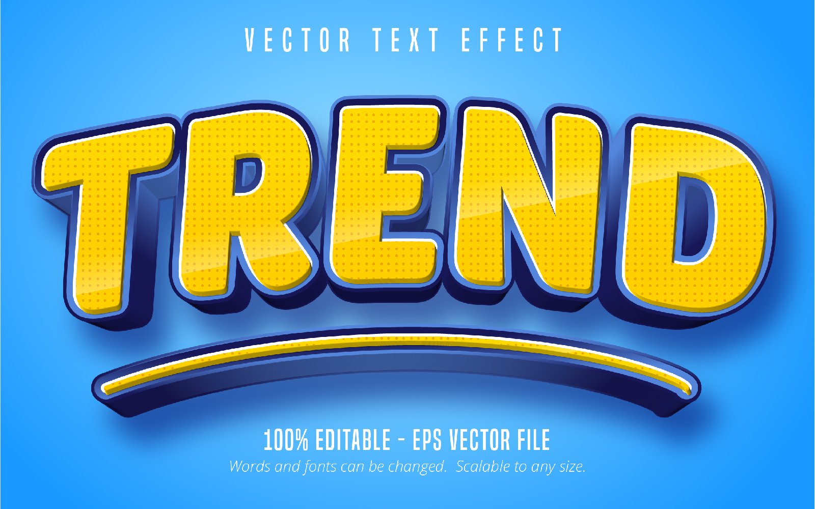 Trend - Editable Text Effect, Comic And Cartoon Text Style, Graphics Illustration