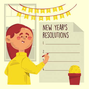 Year Resolution Illustrations Templates 221817