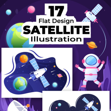 Artificial Satellite Illustrations Templates 221829