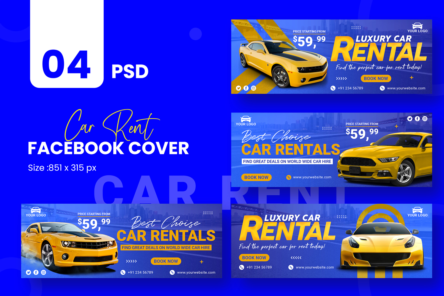 Rent Car Banner Facebook Timeline Covers Social Media