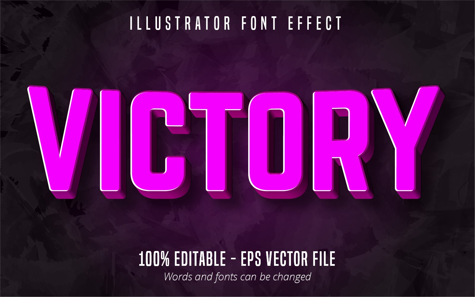 Victory - Editable Text Effect, Comic And Cartoon Text Style, Graphics Illustration