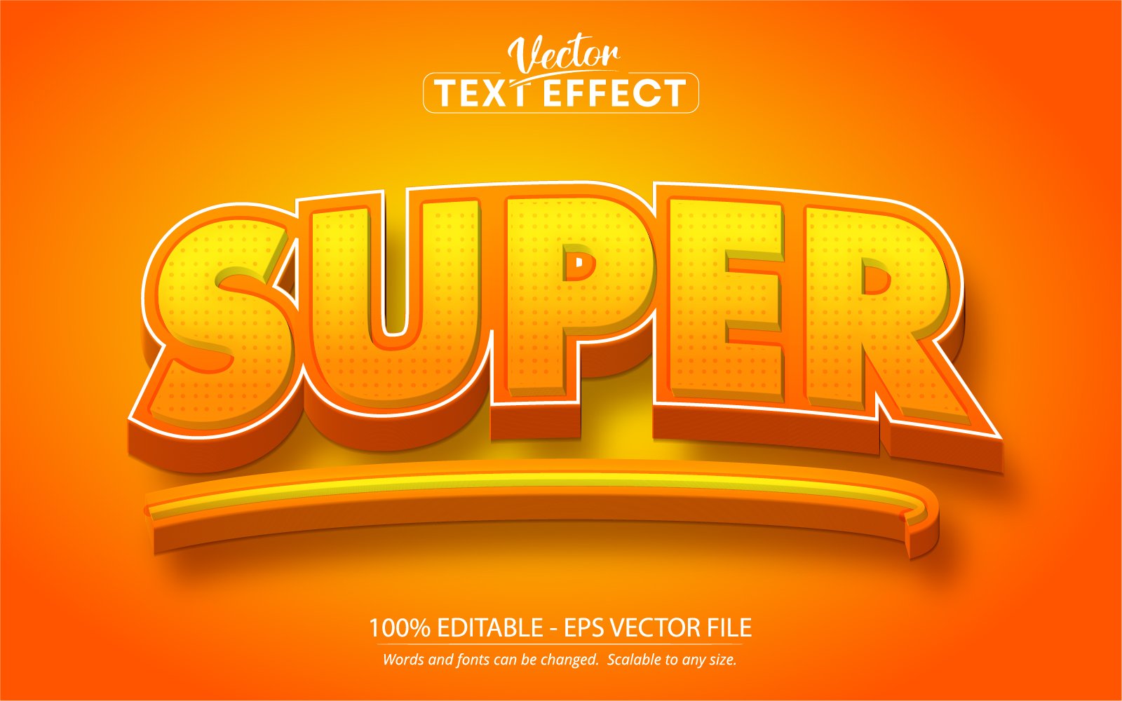 Super - Editable Text Effect, Comic And Cartoon Text Style, Graphics Illustration