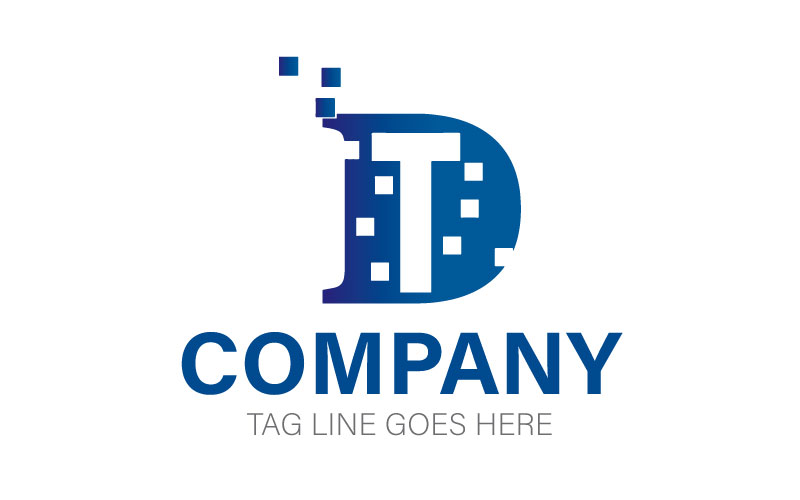 D And T Digital Letter Logo