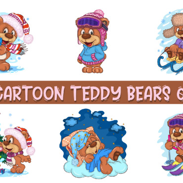Bear Cartoon Vectors Templates 222203