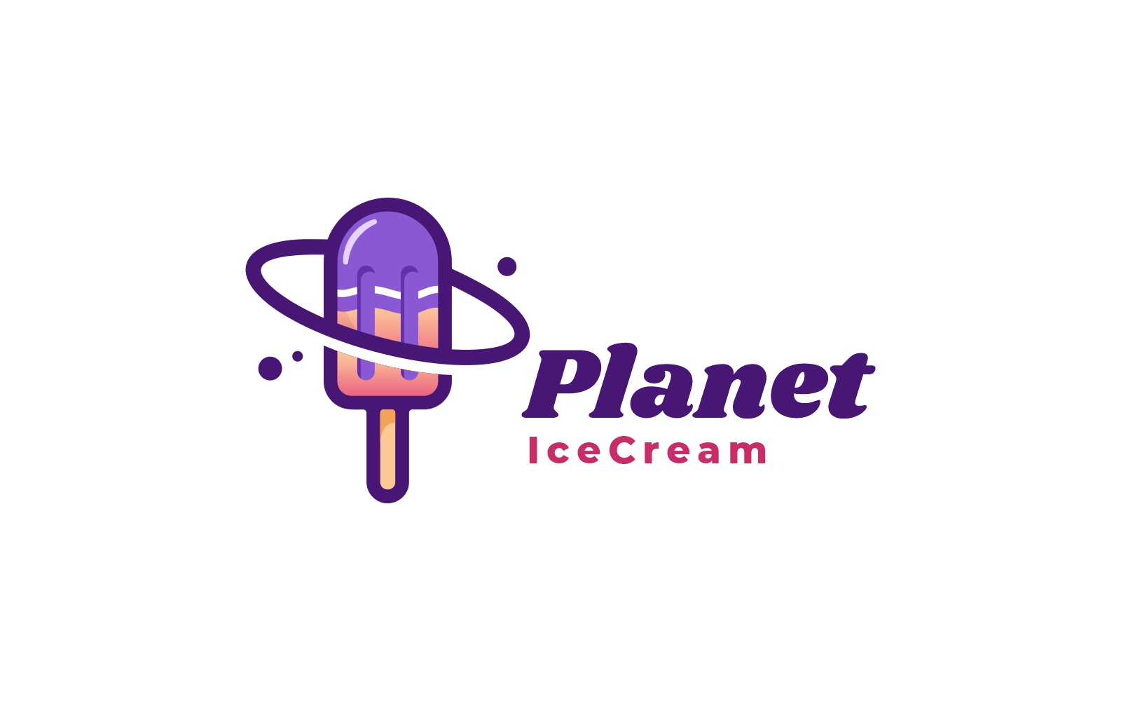 Ice Cream Planet Simple Logo