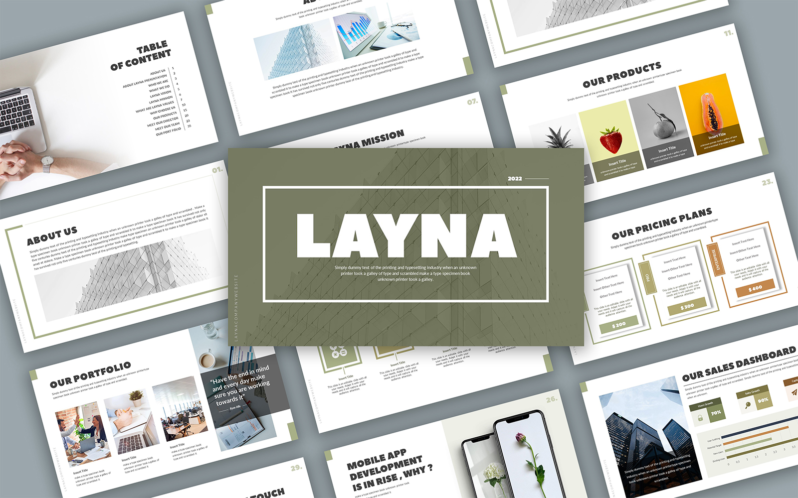 Layna Business Presentation PowerPoint Template