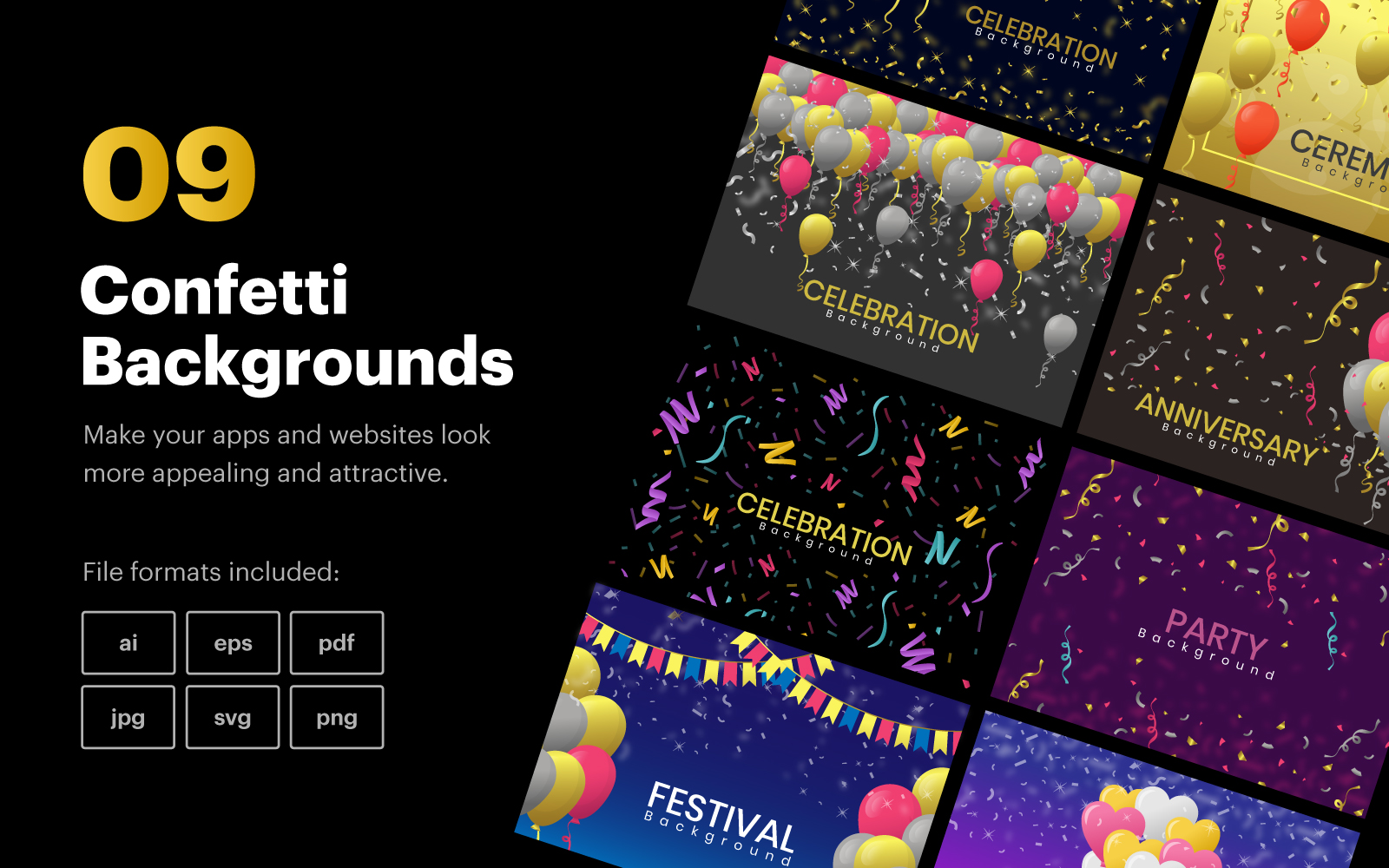 Confetti Vector Backgrounds