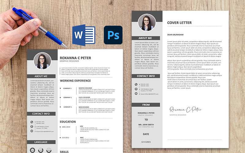 Resume/CV- Roxanna C Peter Resume Template