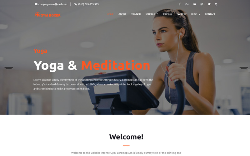 Gym Boxer - Gym Fitness HTML5 Bootstrap Landing Page Template