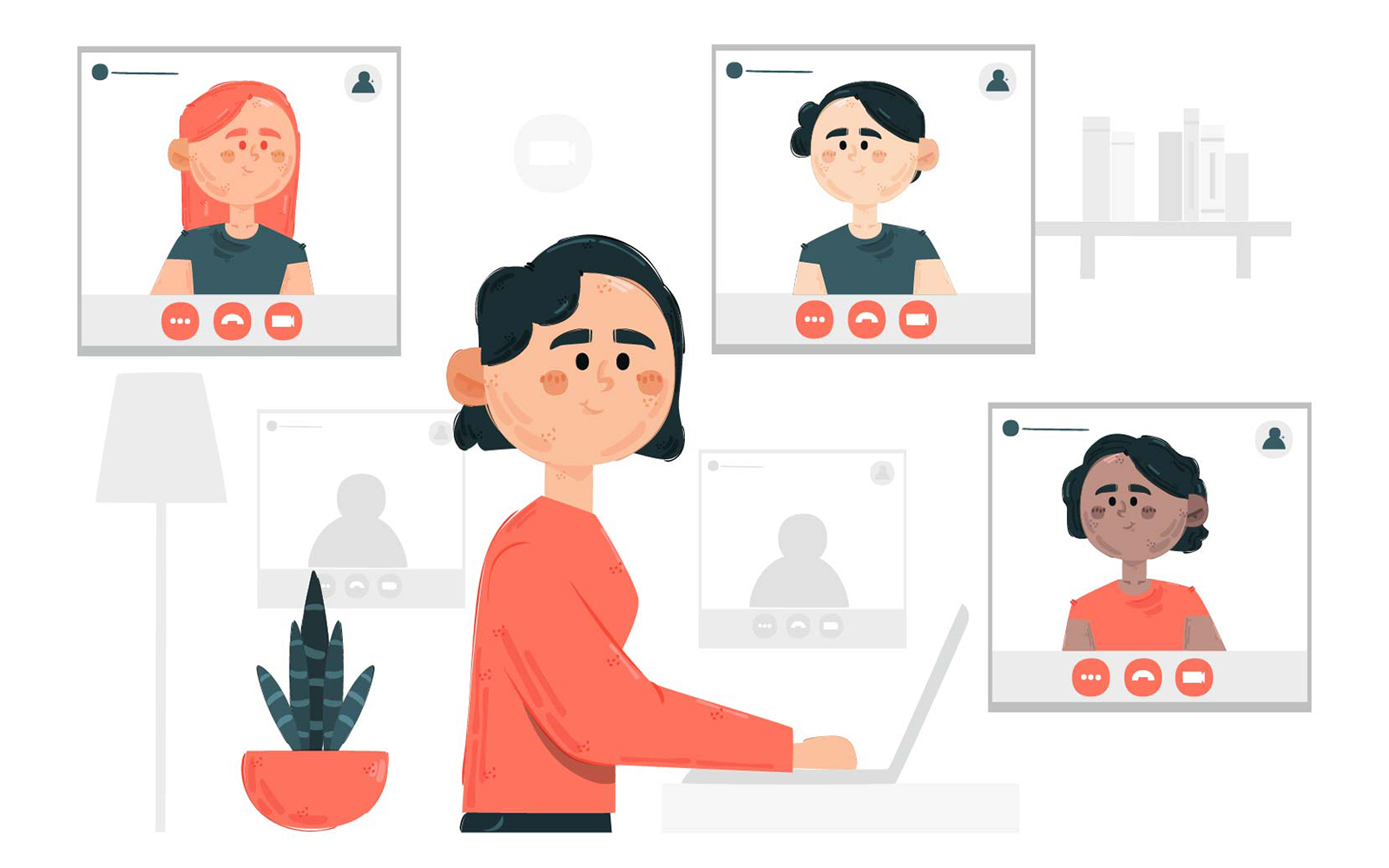 Remote Team Concept Illustration