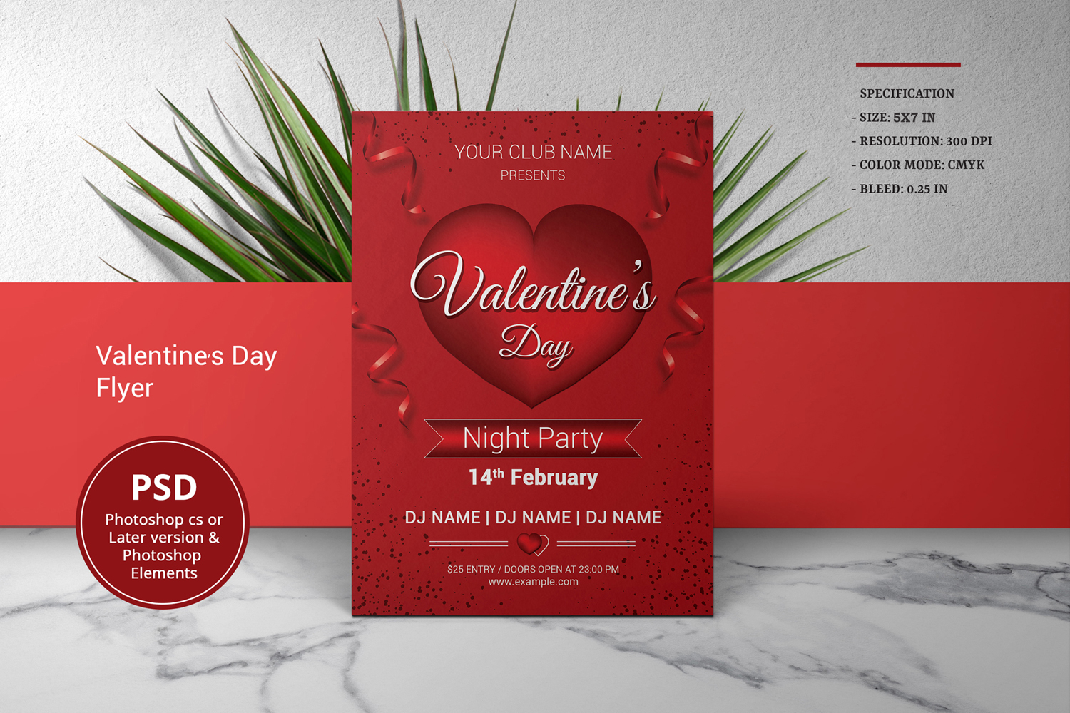 Valentine's Day Party Invitation Corporate Identity Template