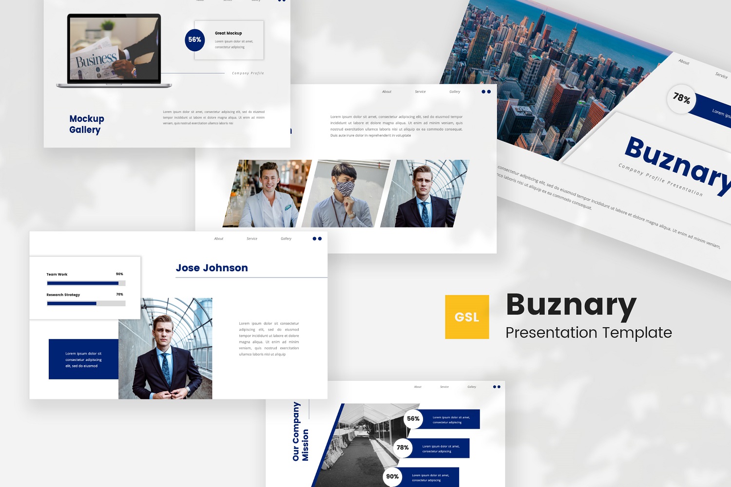 Buznary — Company Profile Google Slides Template