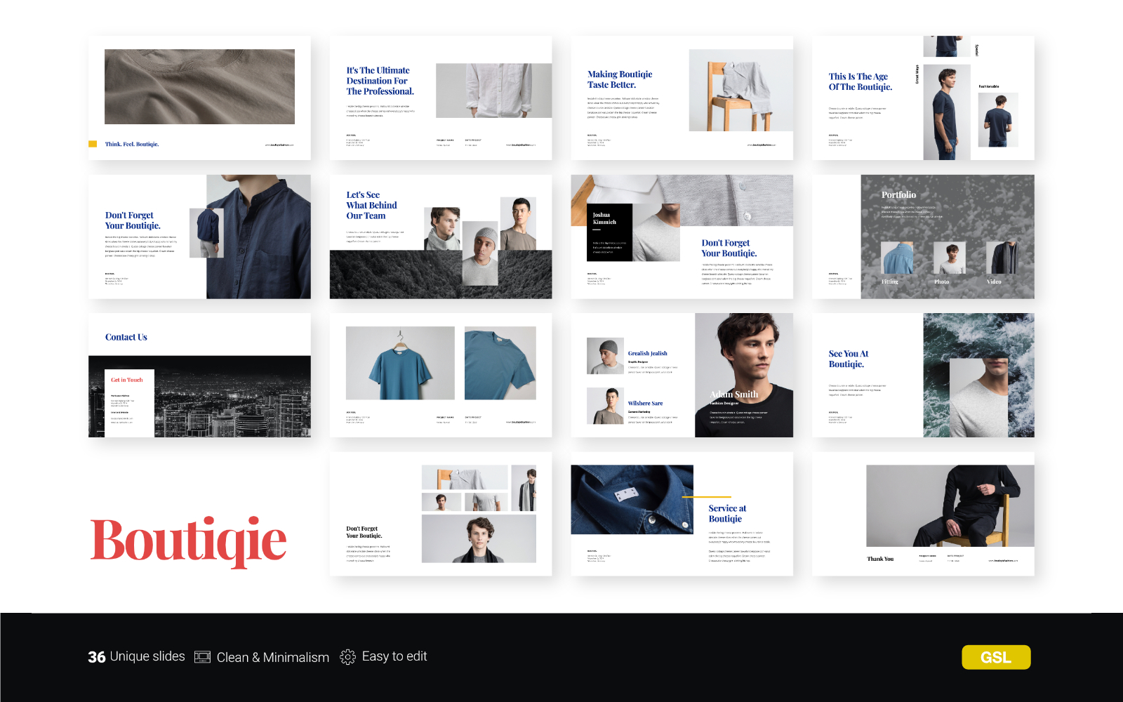 Boutiqie - Fashion Google Slides Template