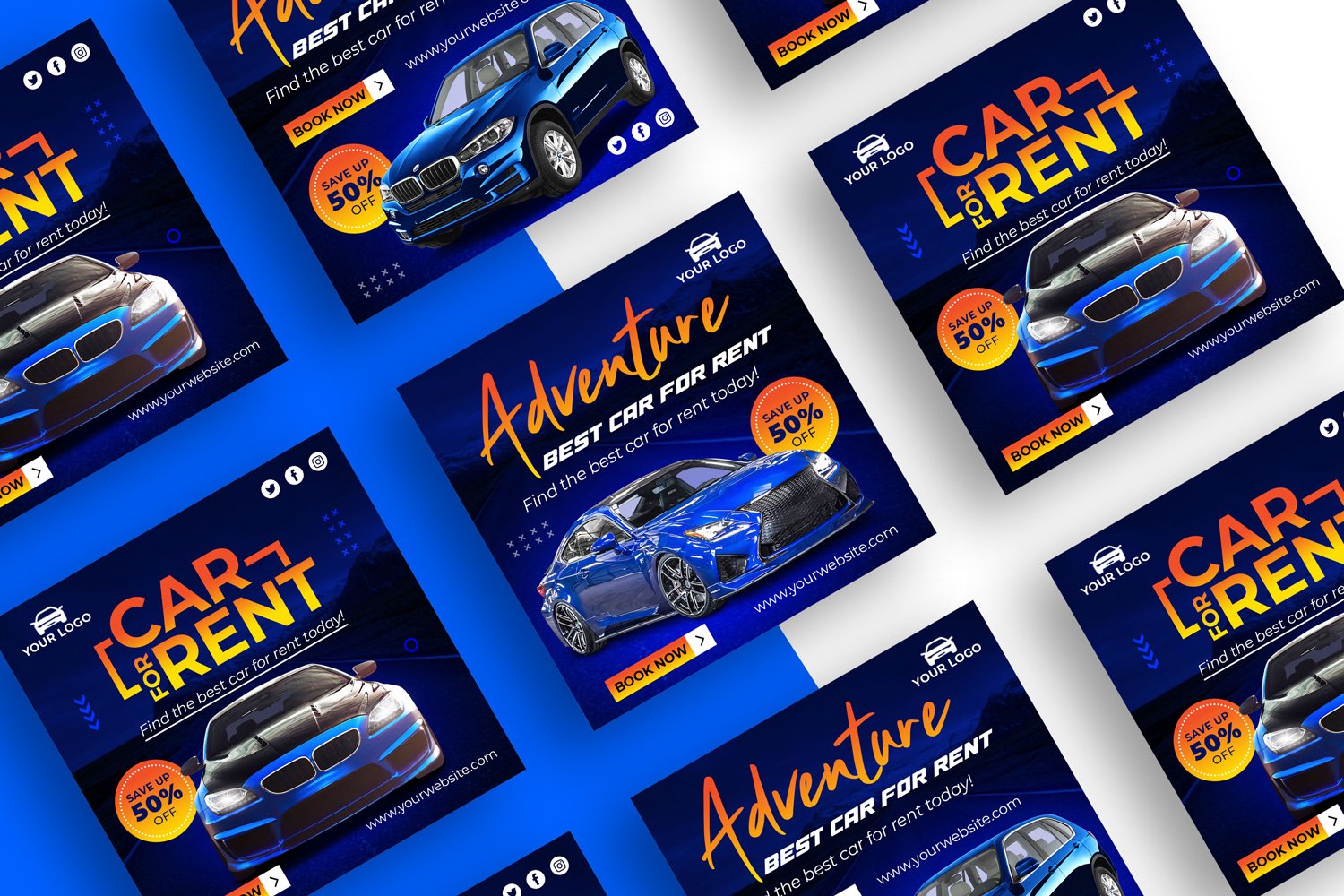 Rent Car Instagram Banner Templates Social Media