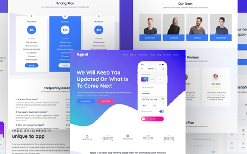 Appal - App Landing Page HTML Template