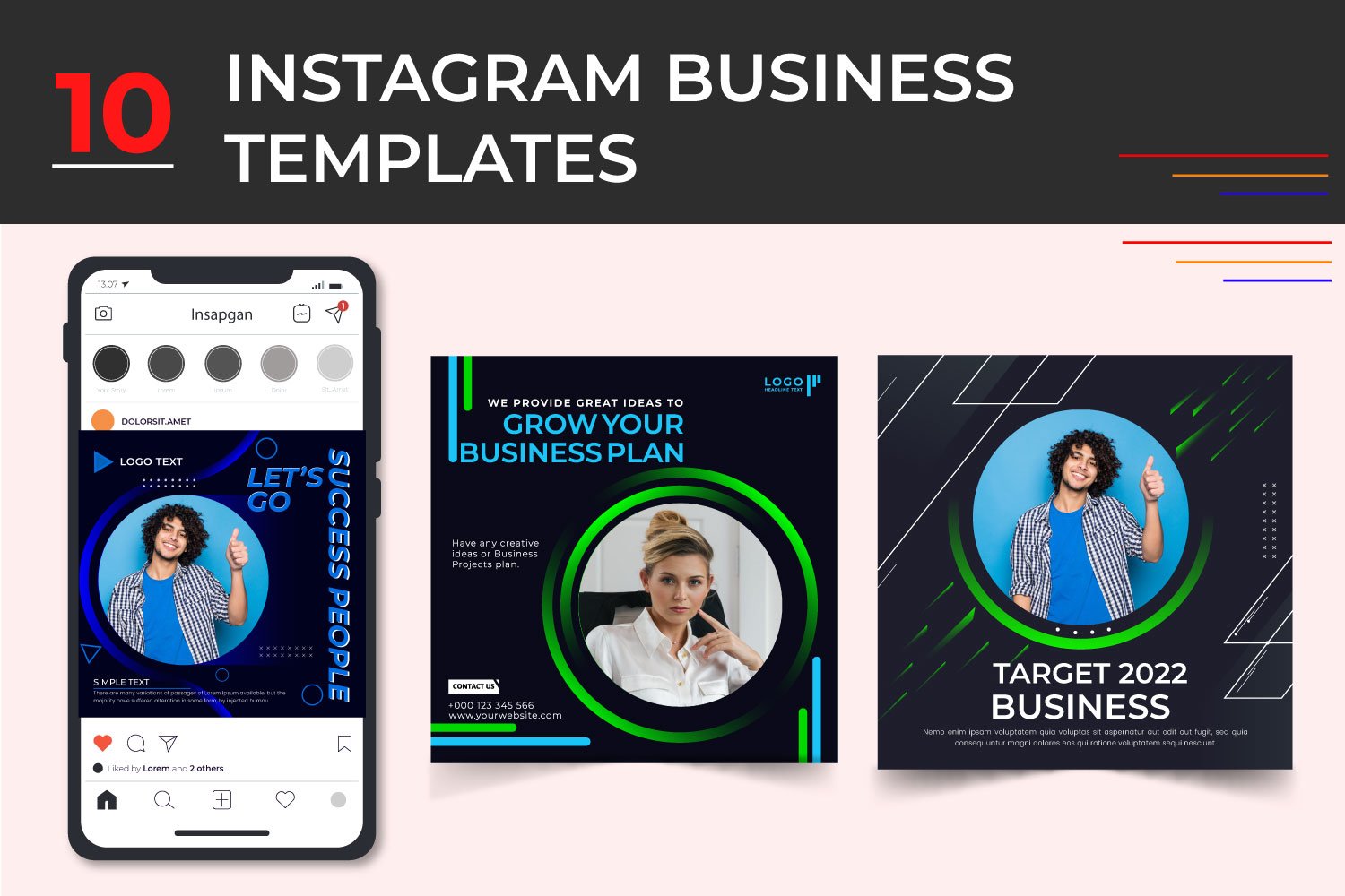 Instagram Business Templates Social Media