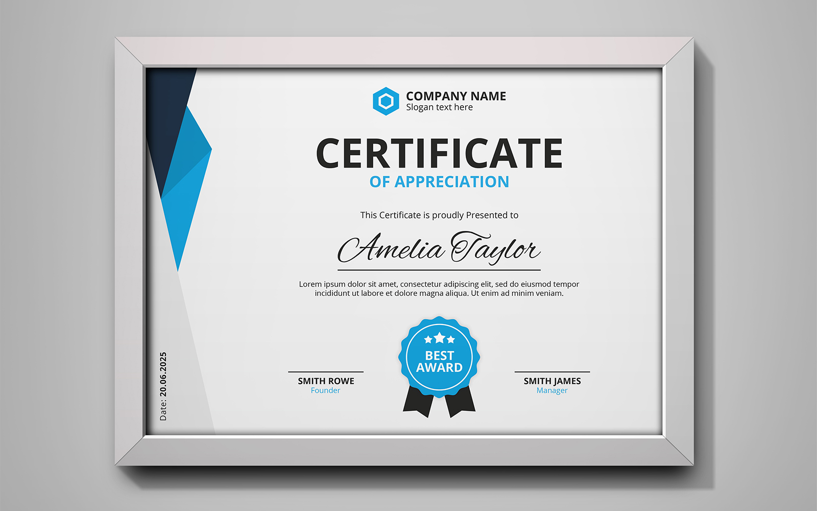 Blue Certificate Templates