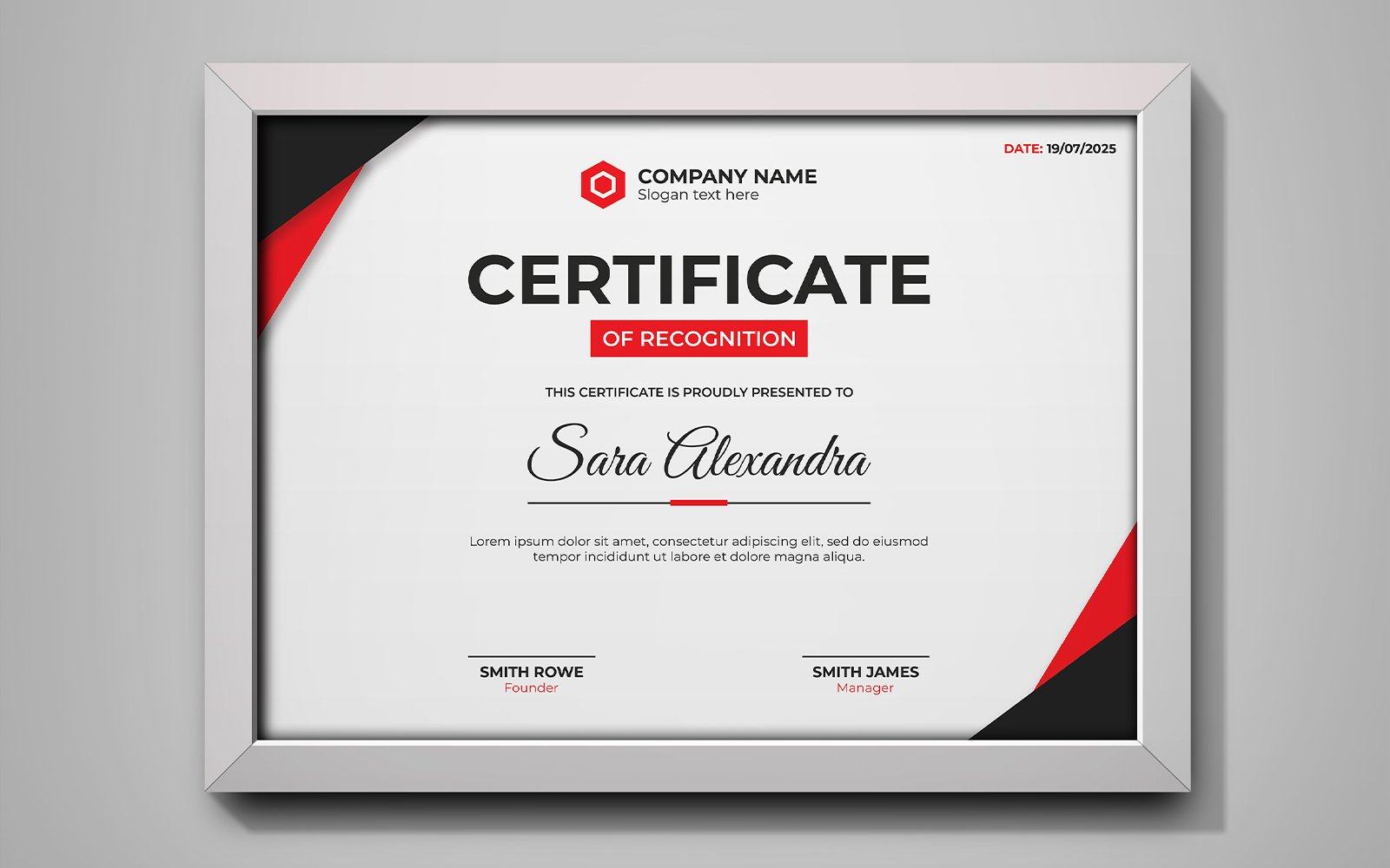 Minimalist Certificate Templates