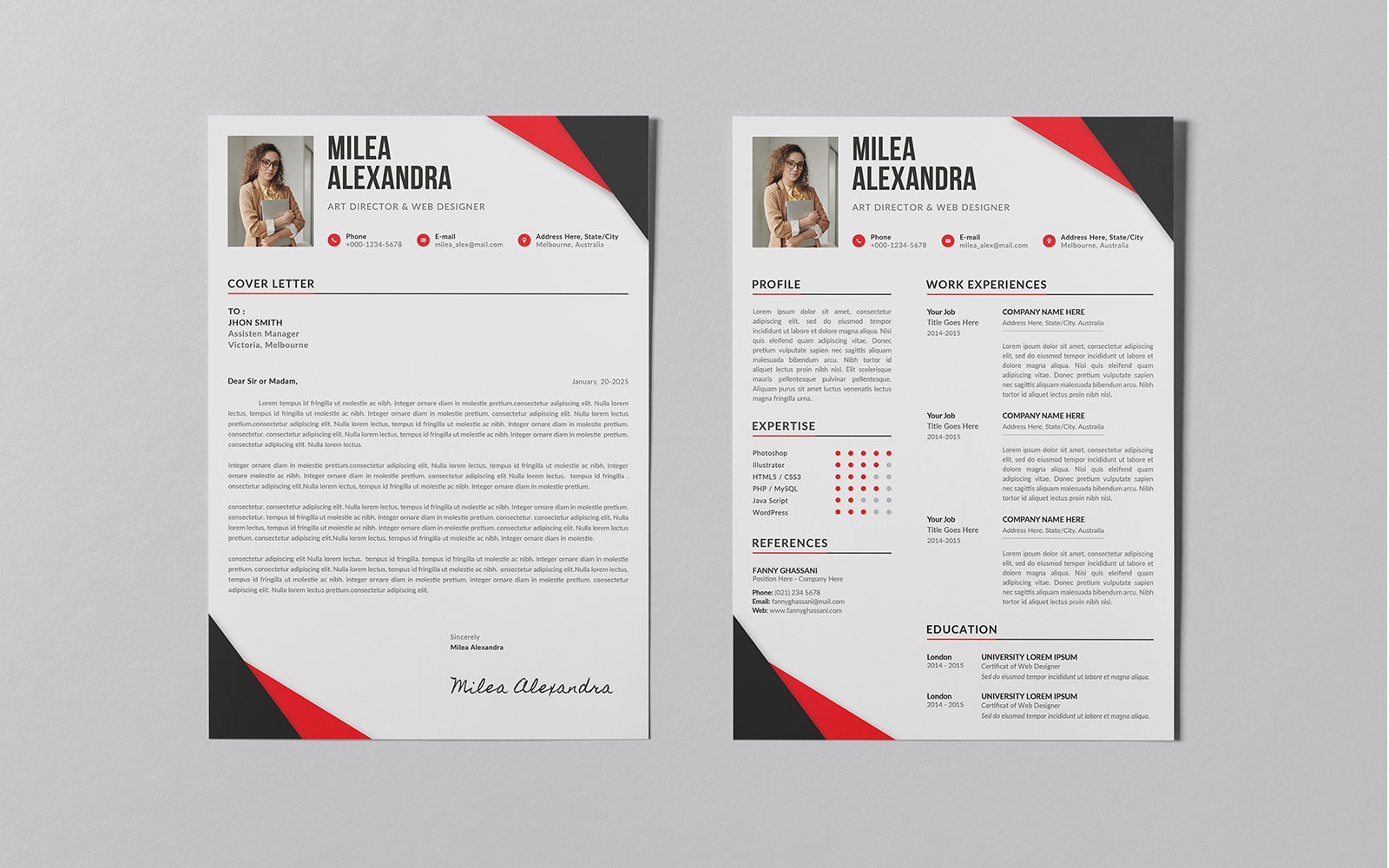 Resume CV Set Coverletter