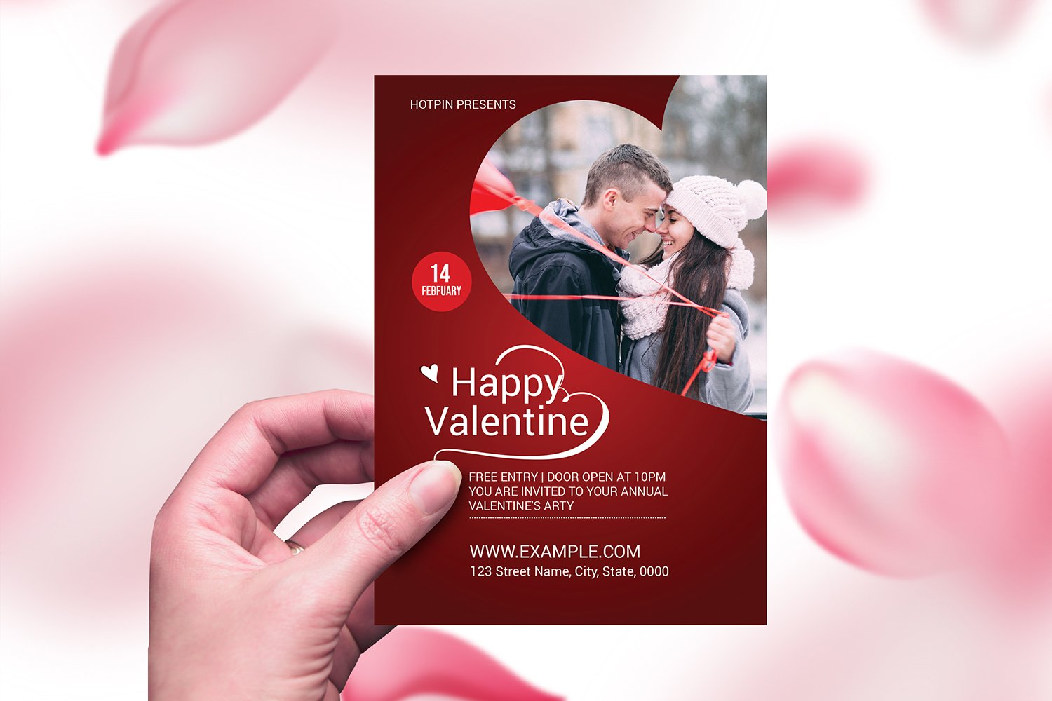 Valentine's Day Party Flyer Corporate Identity Template