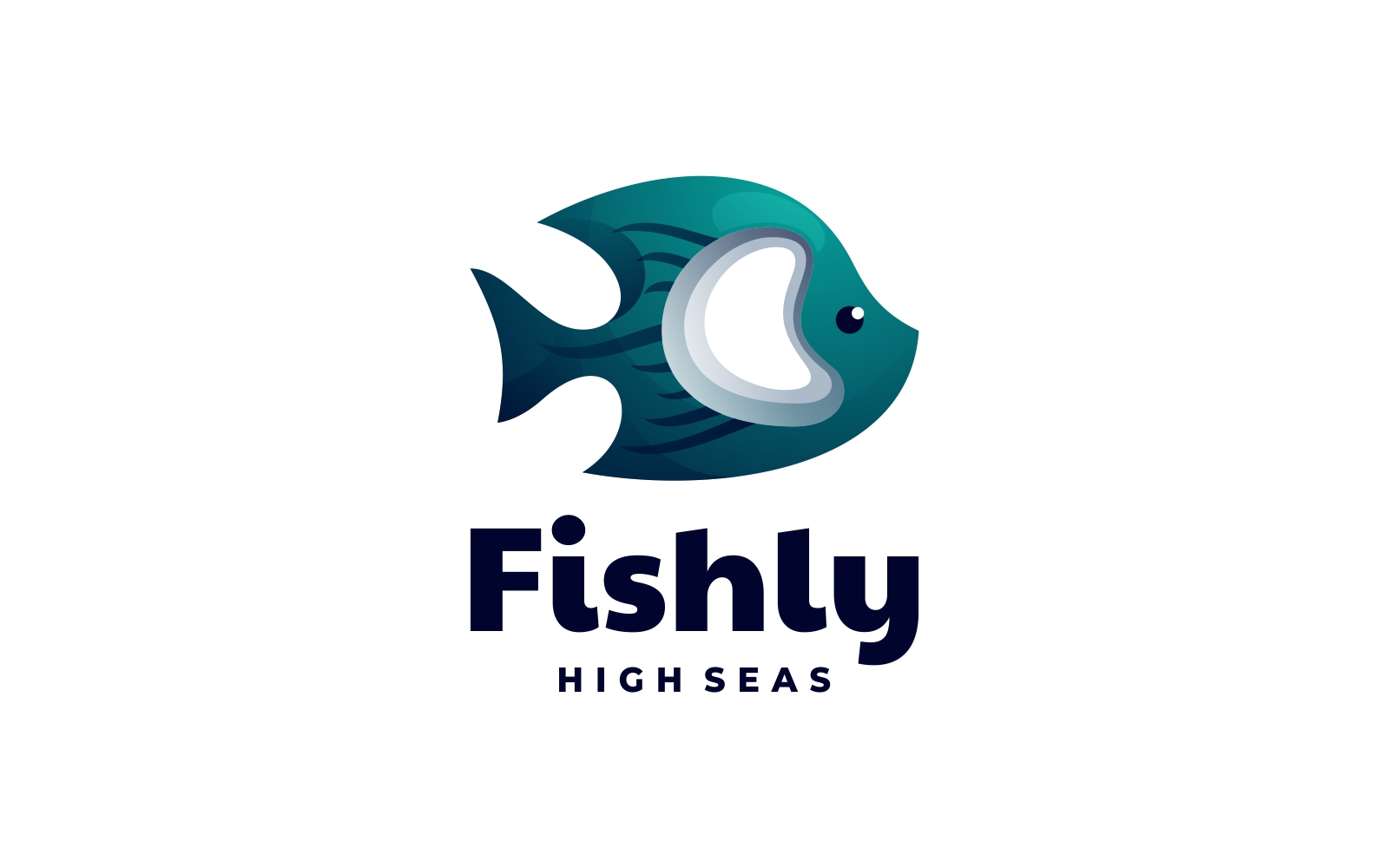 Vector Fish Gradient Color Logo