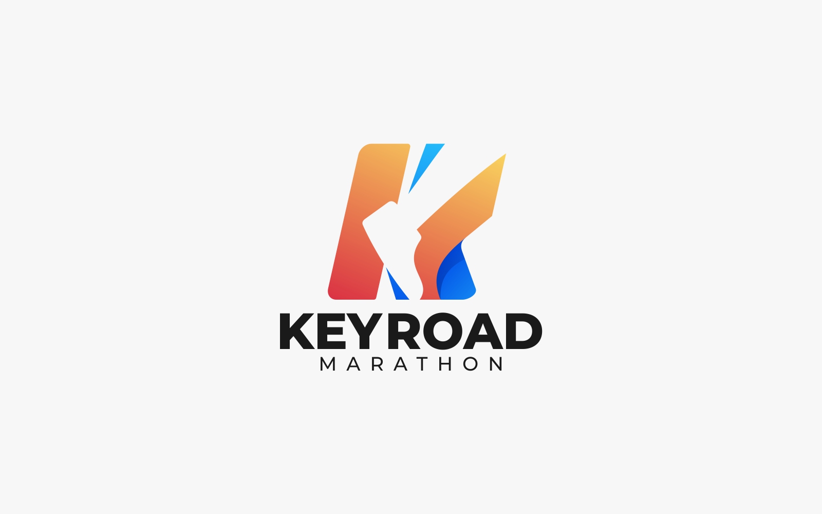 Letter K - Key Road Gradient Colorful Logo