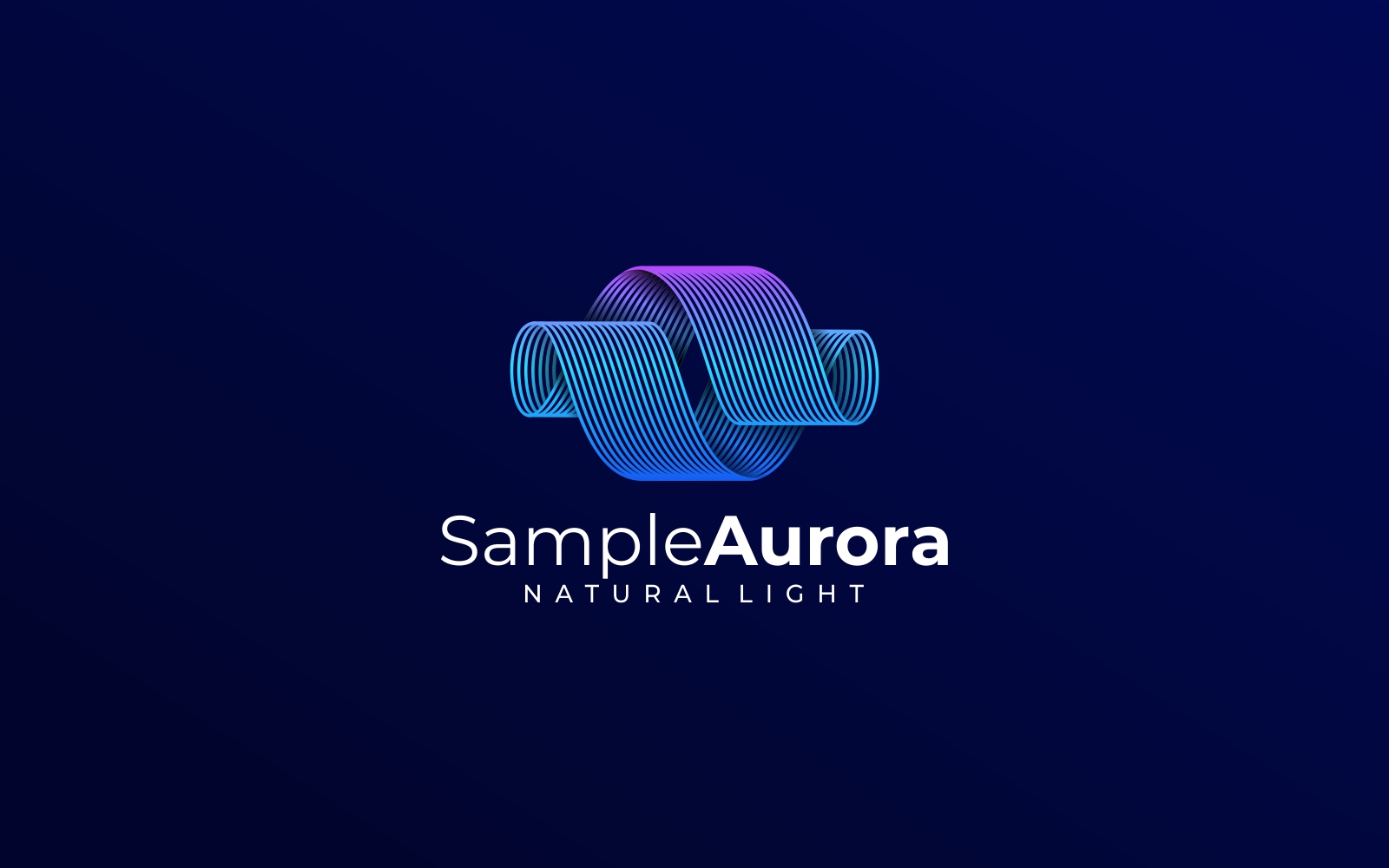 Abstract Aurora Line Gradient Logo