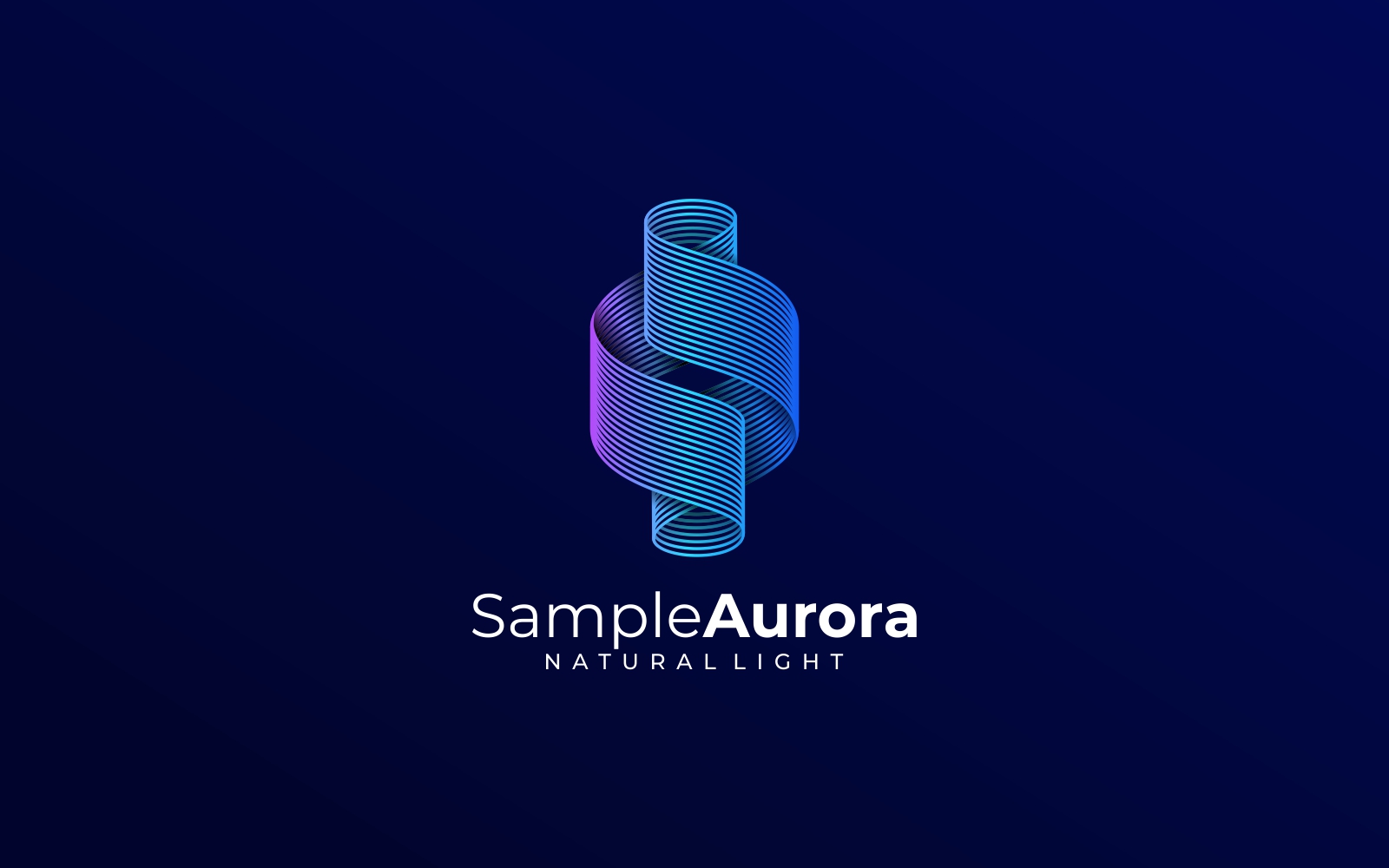 Abstract Aurora Line Gradient Logo Style
