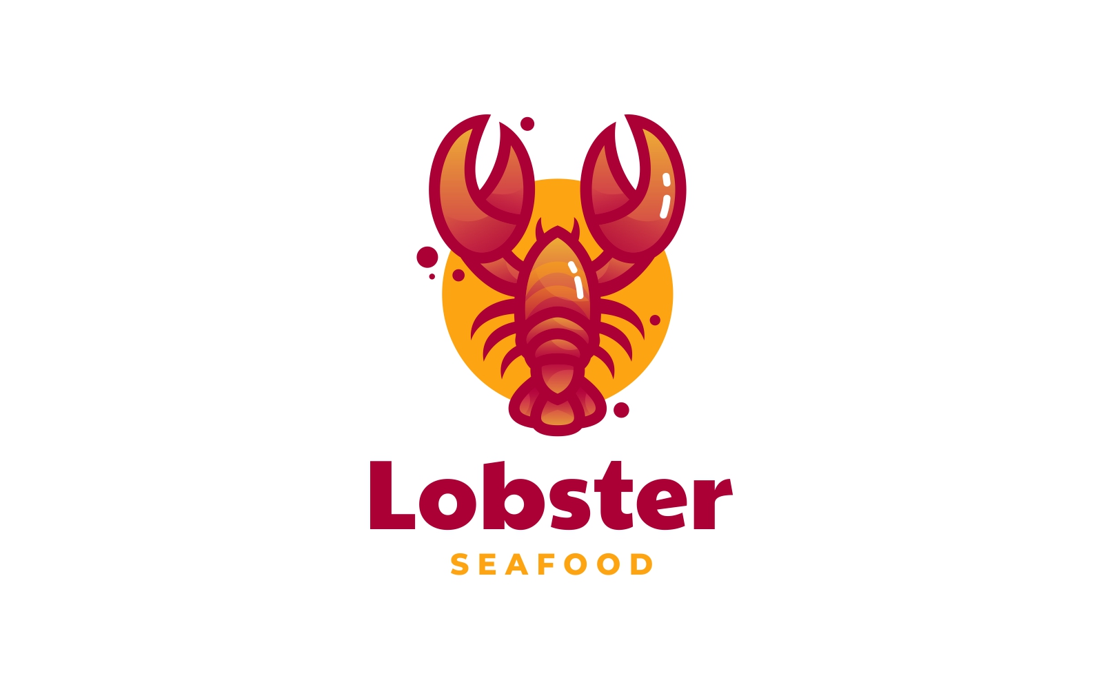 Lobster Gradient Mascot Logo
