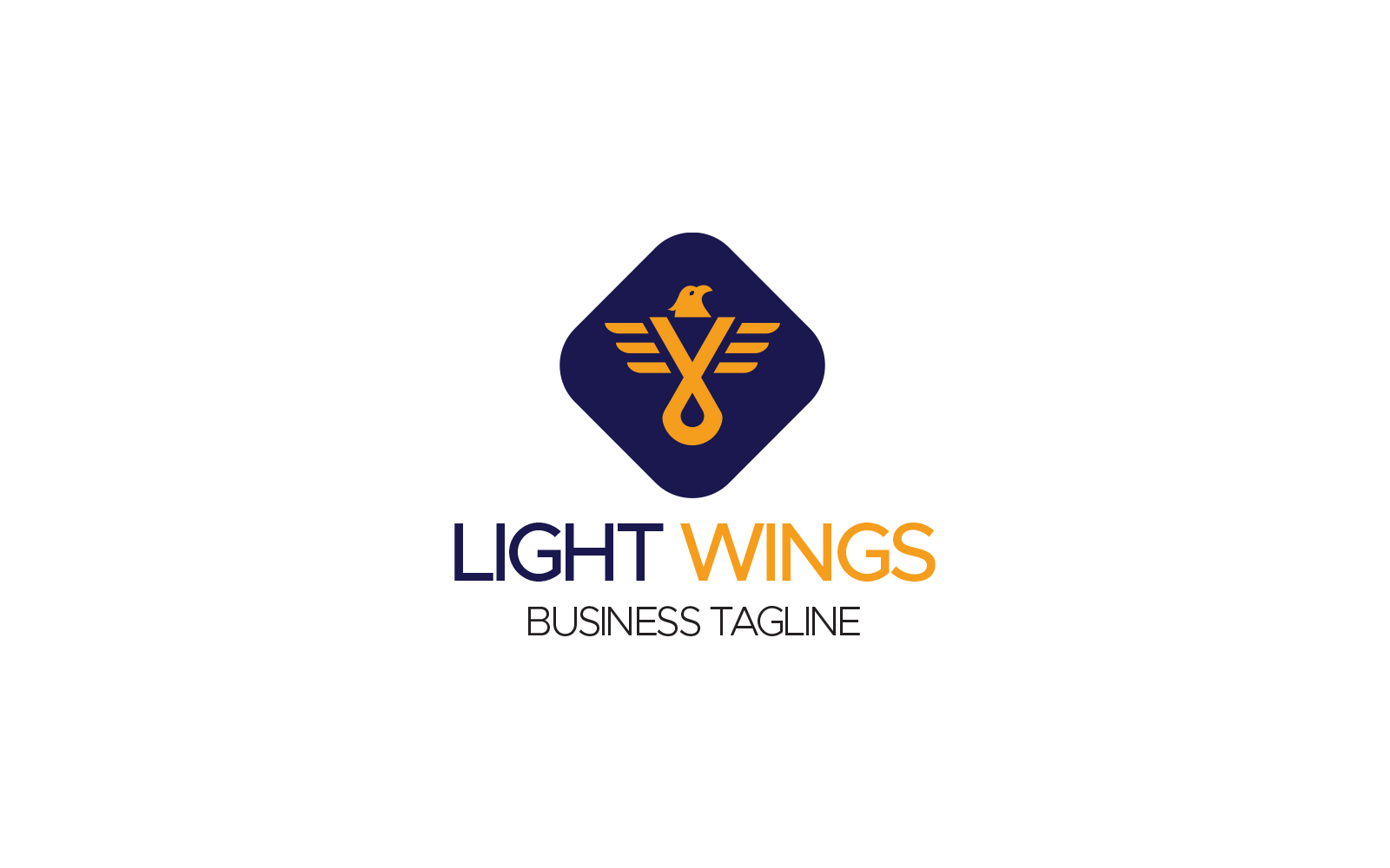 Eagle Light Wing Logo Design Template