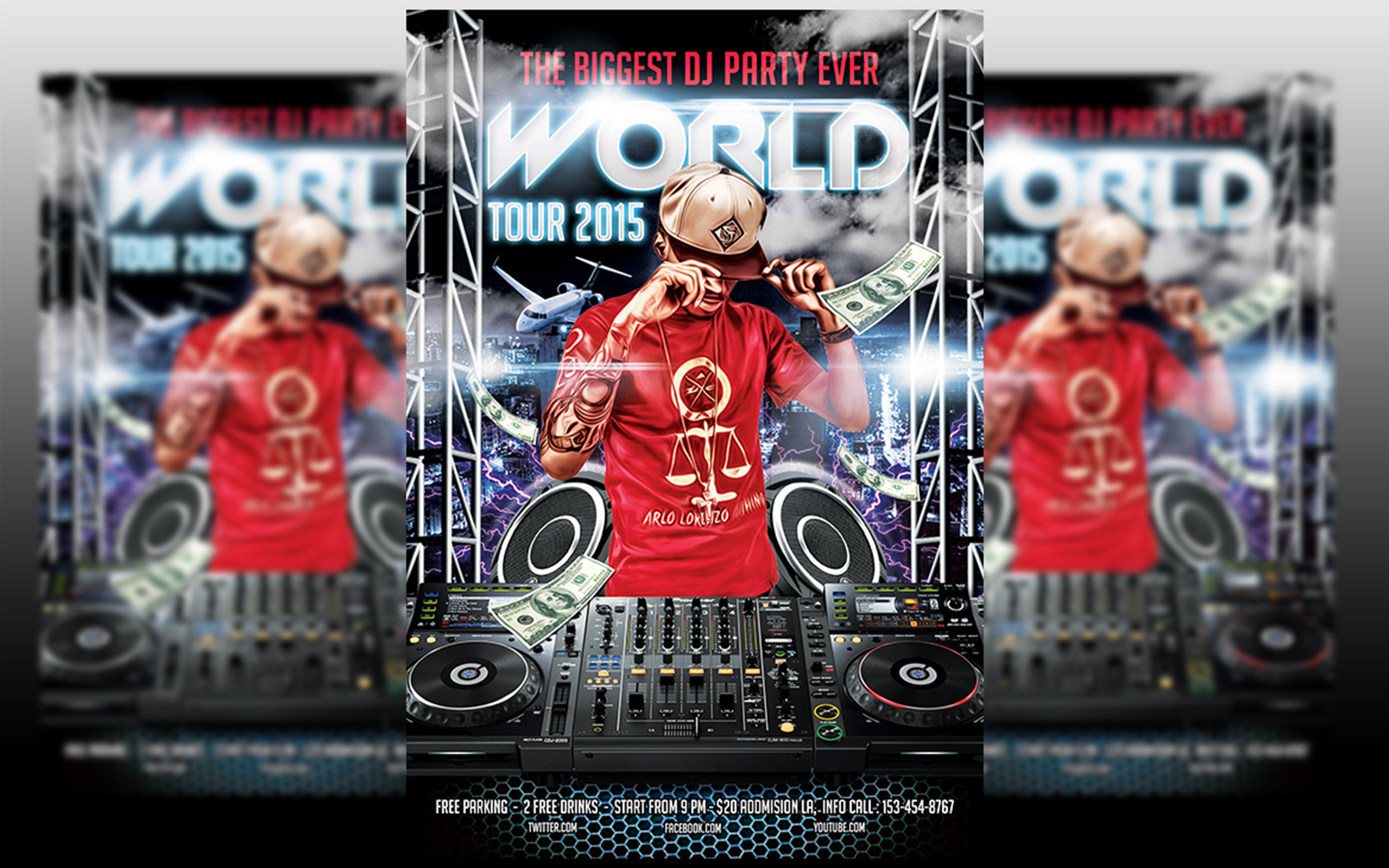 DJ World Tour Flyer Template