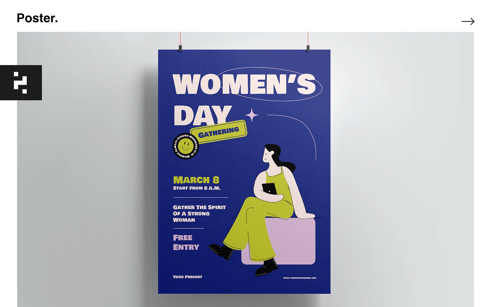 Retro International Women's Day Poster