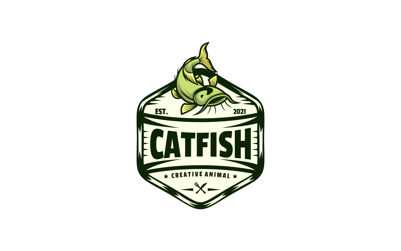 Catfish Vintage Logo Style