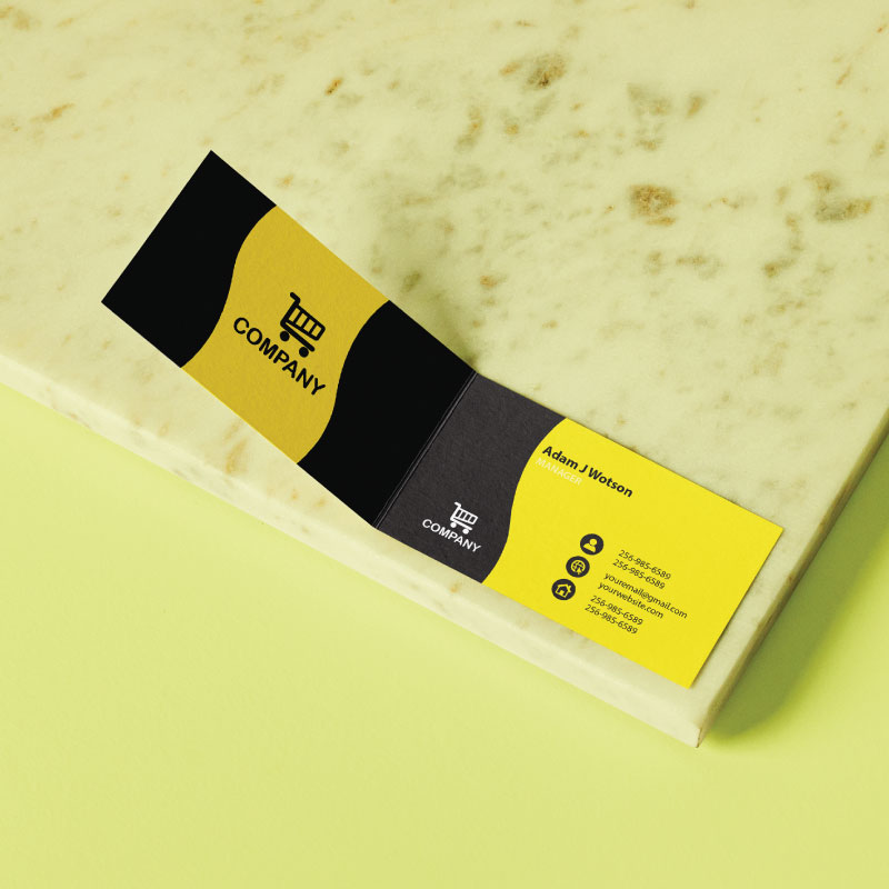 Yellow and Black Colour Business Card
