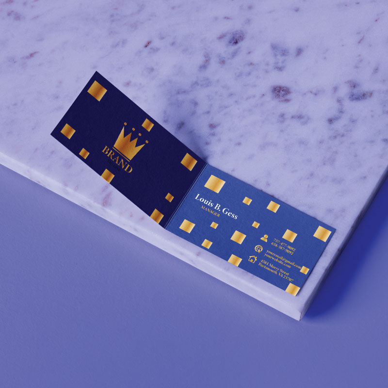 Creative Gold and Blue Business card
