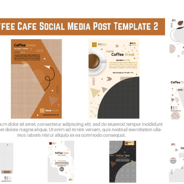 Cafe Social Illustrations Templates 224361
