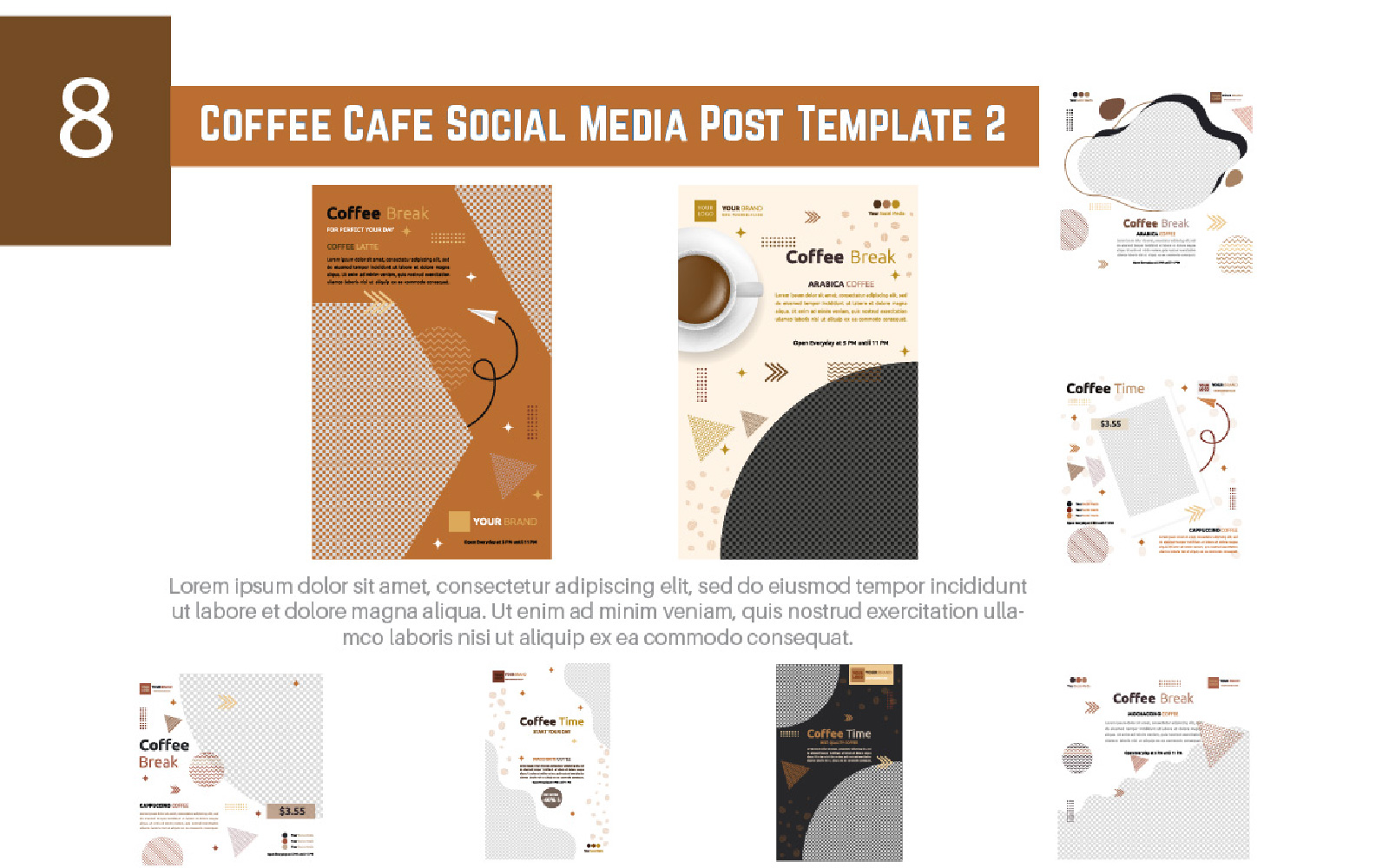 8 Coffee Cafe Social Media Post Template 02