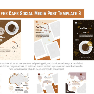Cafe Social Illustrations Templates 224362