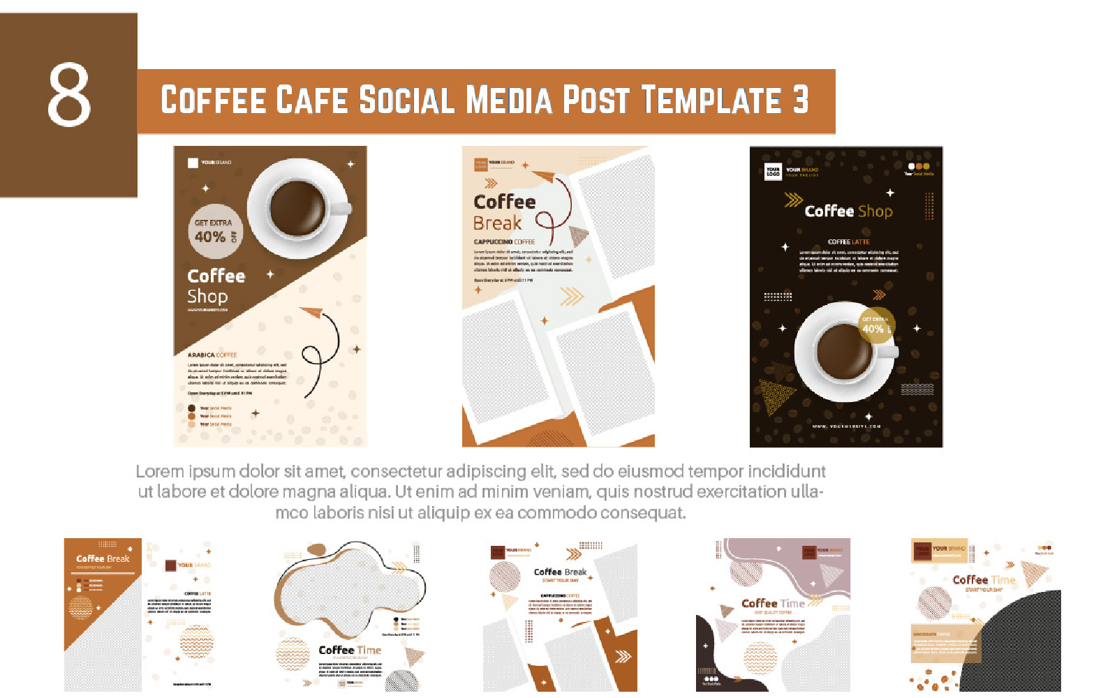 8 Coffee Cafe Social Media Post Template 03