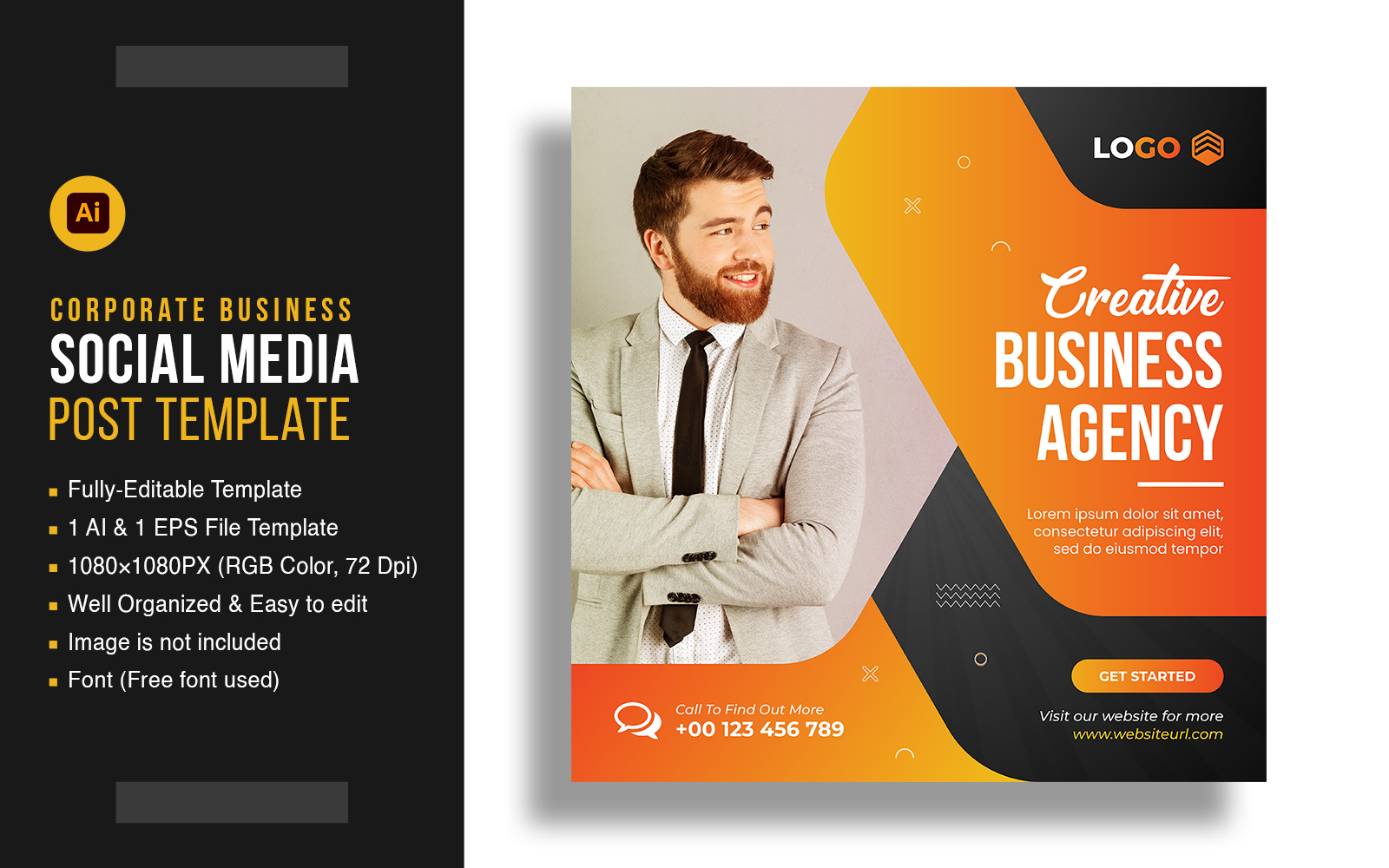 Creative Business Agency Social Media Post And Instagram Post Web Banner Template